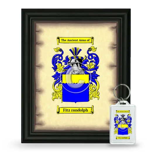 Fitz randolph Framed Coat of Arms and Keychain - Black